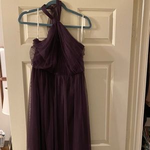 Plum halter maxi dress